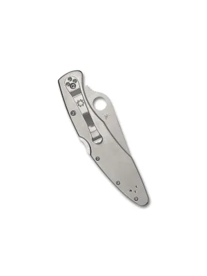 Spyderco Police Model, Stainless Handle, Plain Edge VG10
