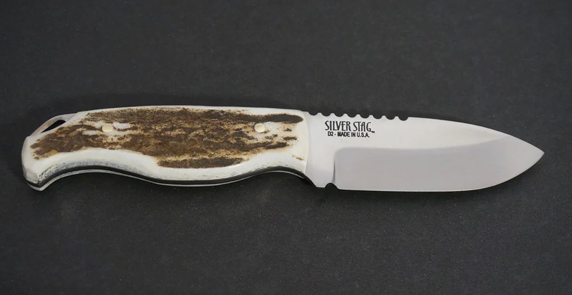 Silver Stag, Shires Slayer, D2 Tool Steel Antler Handle