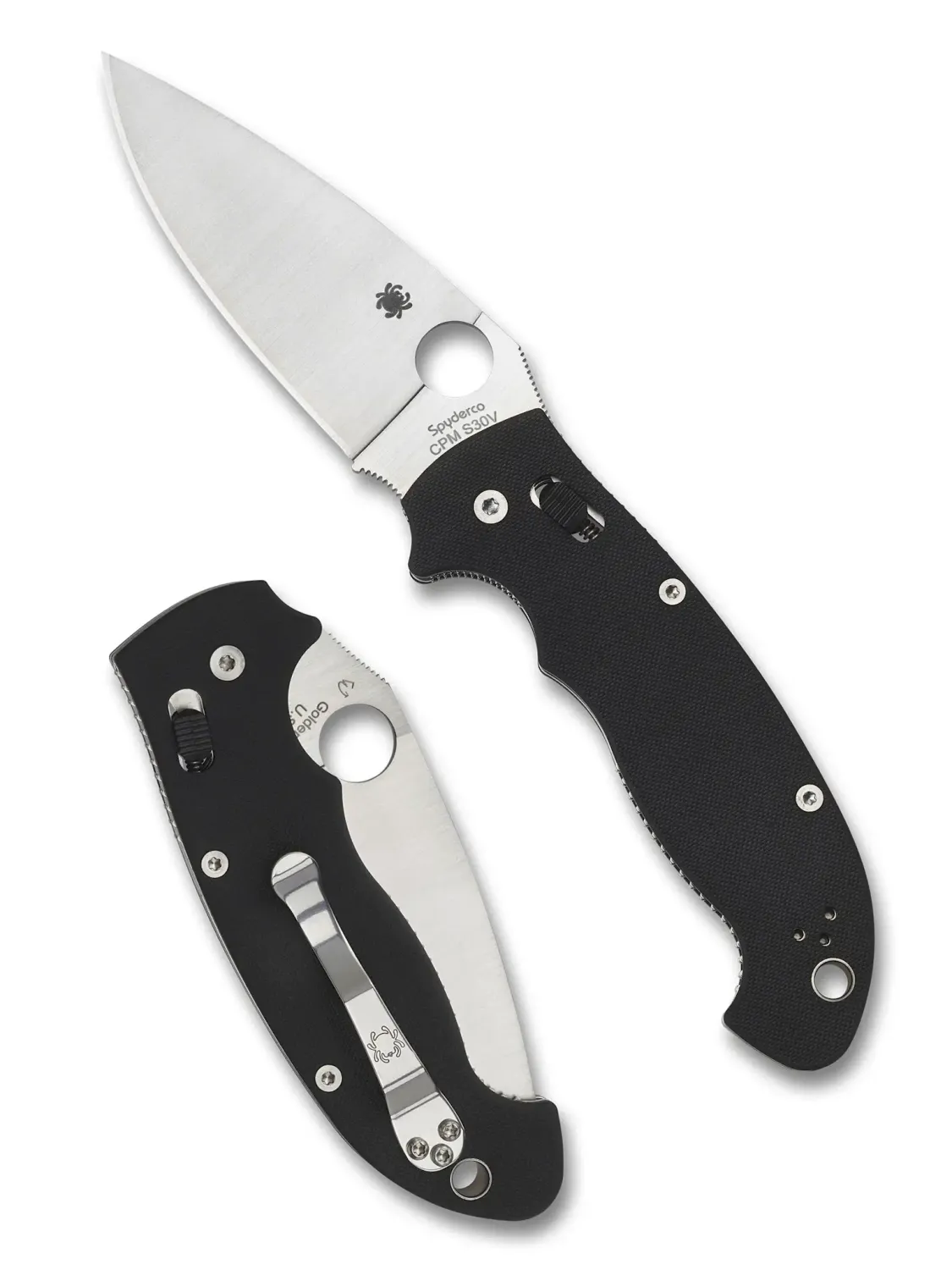 Spyderco, Manix 2 XL, Black G10 Handle, CPMS30V
