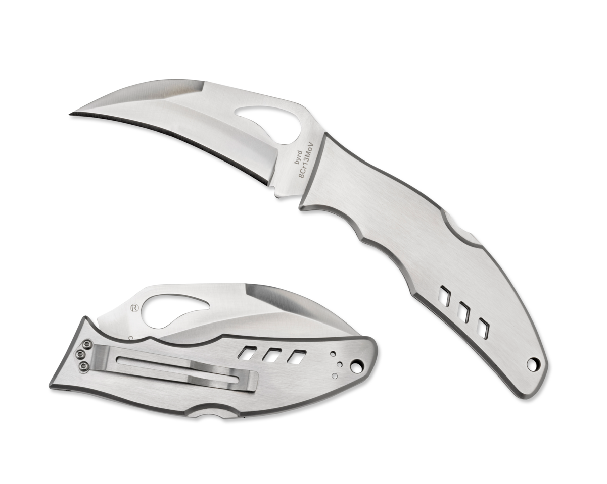 Spyderco, Byrd Crossbill, Stainless Handle, 8Cr13MoV Steel
