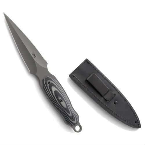 CRKT Shrill Tactical Boot Knife, Black Micarta, 8Cr13MoV