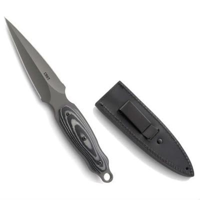 CRKT Shrill Tactical Boot Knife, Black Micarta, 8Cr13MoV