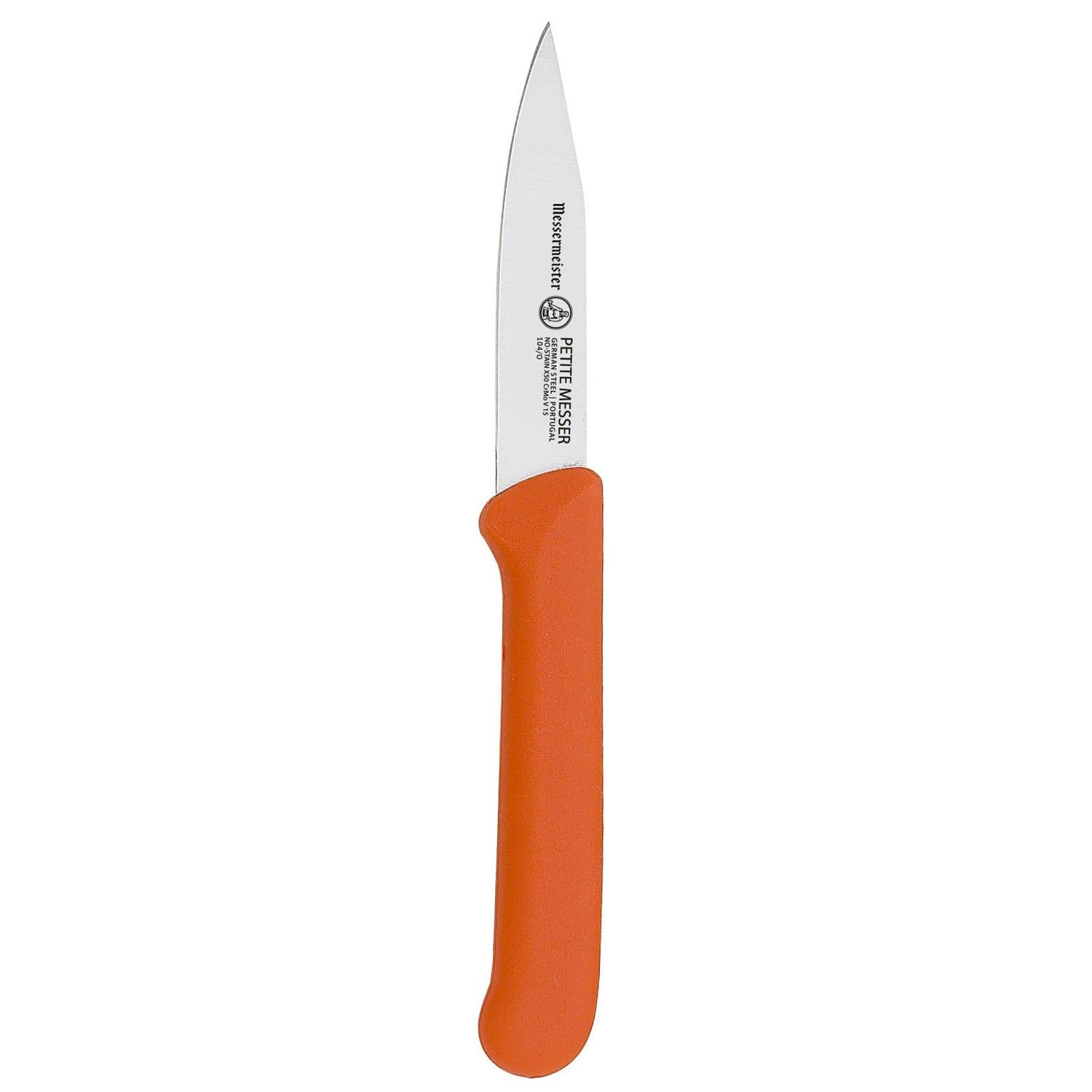 Messermeister, Petite Messer 3" Clip Point Paring Knife, Sheath, Orange