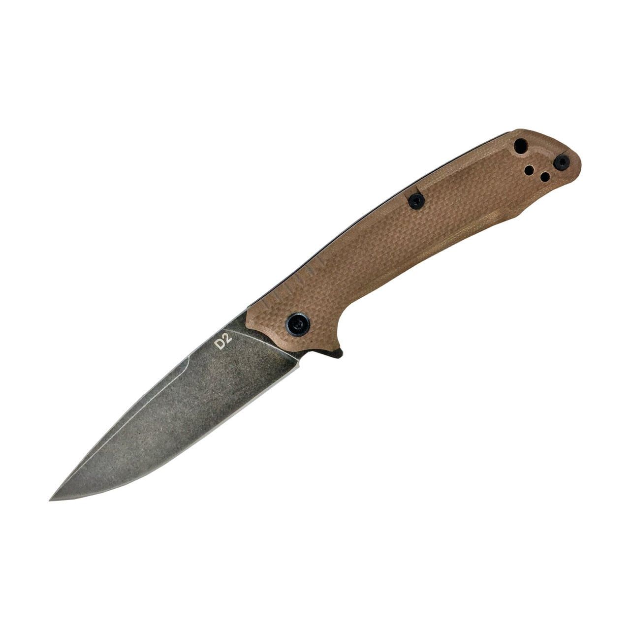 ABKT Desert Scavenger Flipper D2 Steel, Tan G-10