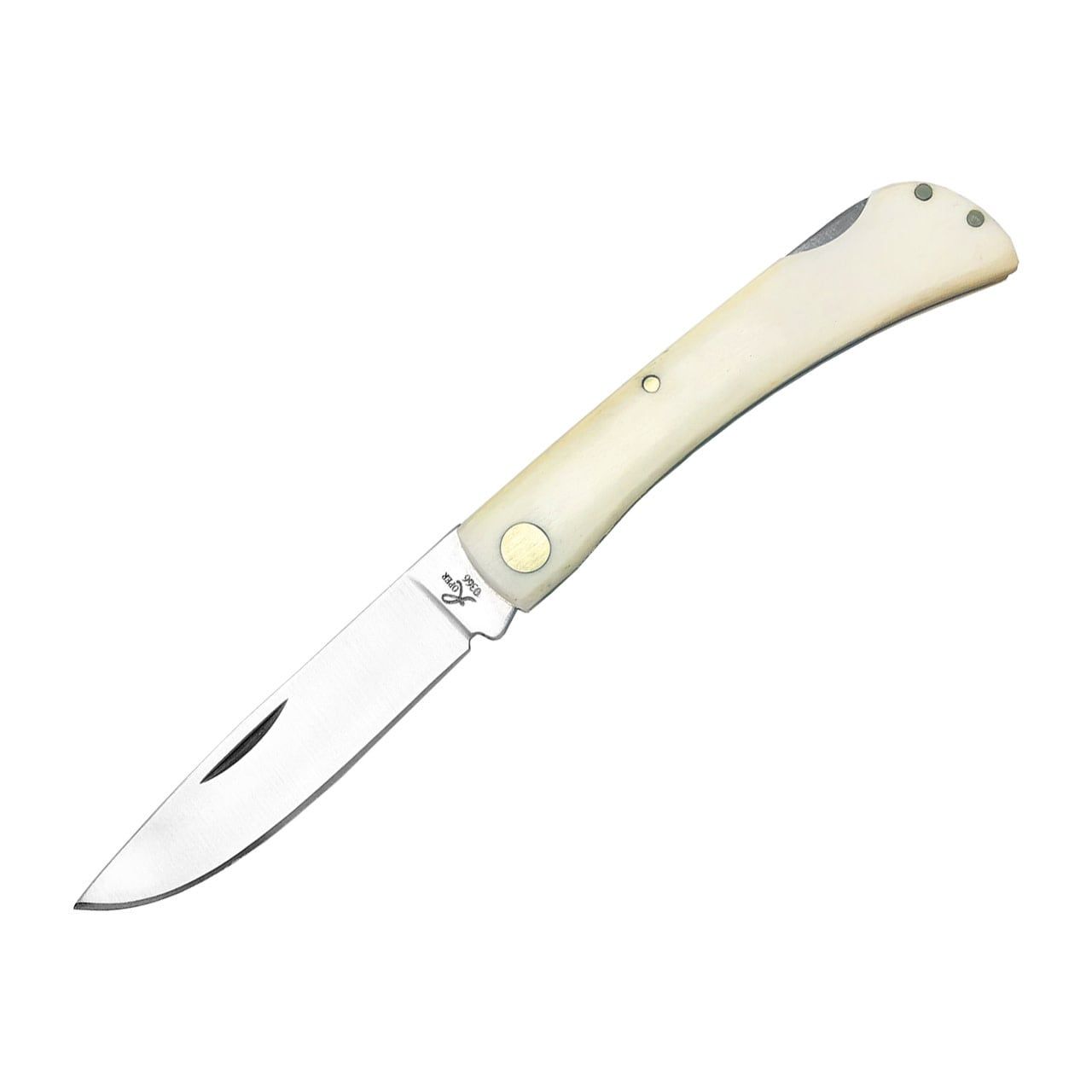 ABKT Roper Series Tumbleweed Lockback White Bone &amp; 1065 Carbon Steel