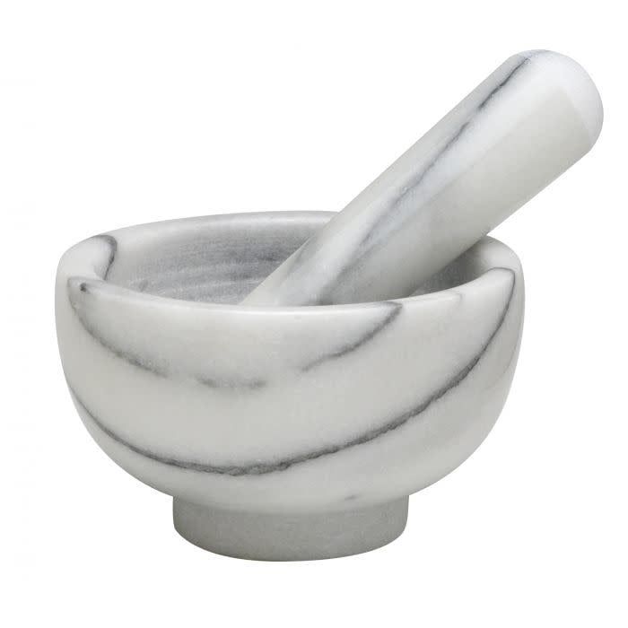 HIC Kitchen Marble Mortar and Pestle- 4"