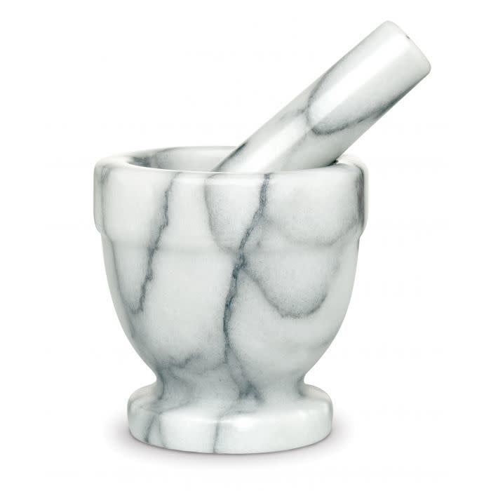 HIC Kitchen Mortar and Pestle Spice Herb Grinder Marble