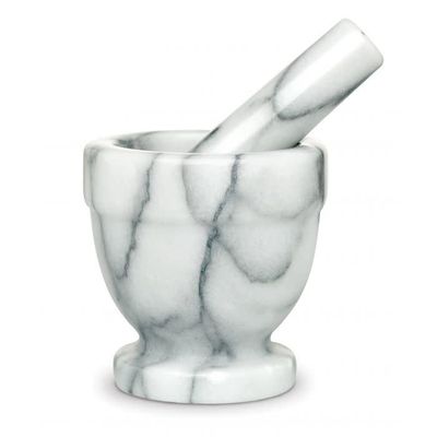 HIC Kitchen Mortar and Pestle Spice Herb Grinder Marble