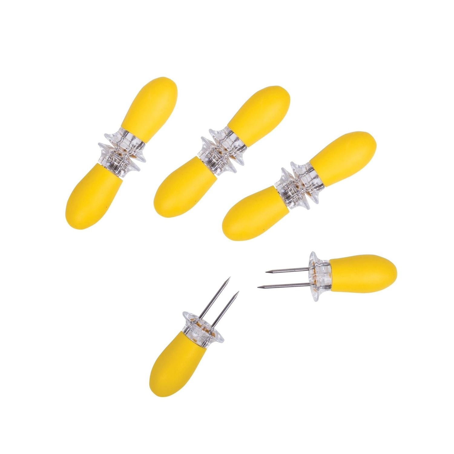 HIC Kitchen Soft-Grip Corn Picks- 4 Pairs