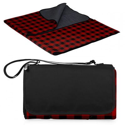 Picnic Time, Oniva, Blanket Tote XL Outdoor Picnic Blanket, (Red &amp; Black Buffalo Plaid Pattern)
