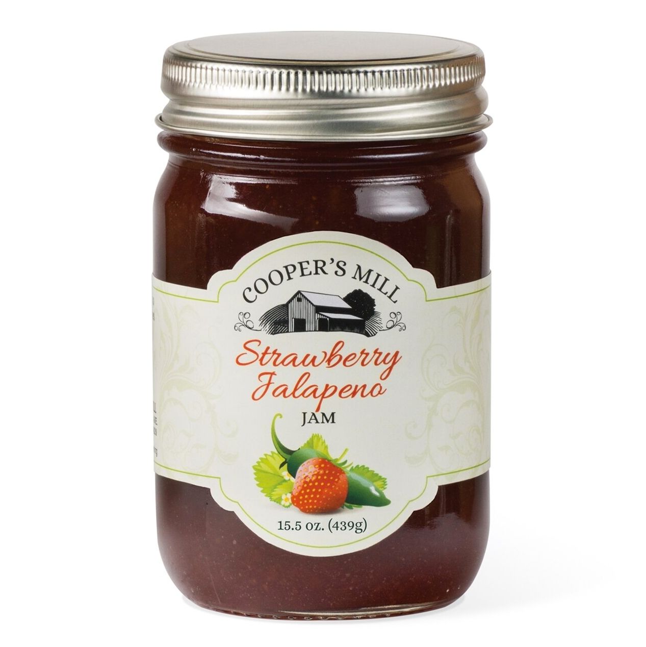 Cooper's Mill Strawberry Jalapeno Jam, Orchard Reserve, 15.5 oz