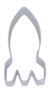 R&amp;M Rocket Cookie Cutter 4" -White