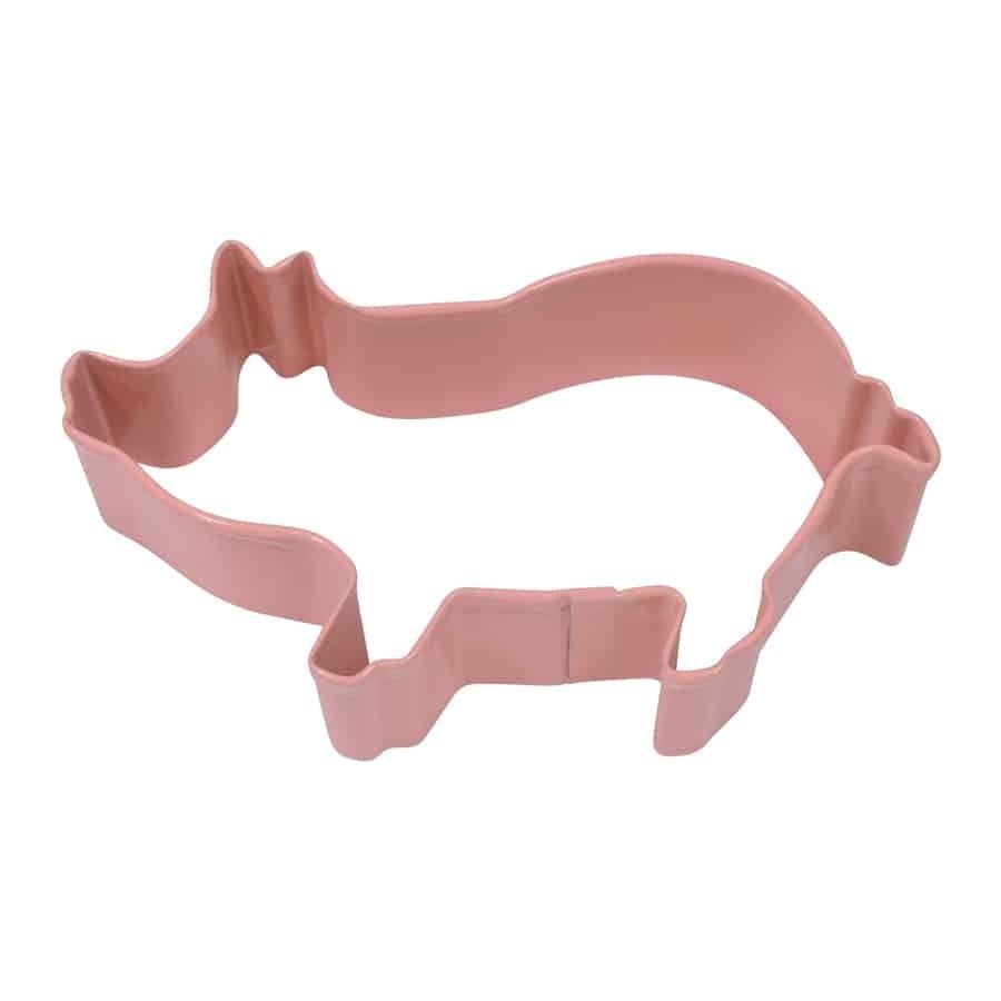 R&amp;M Pig Cookie Cutter 3.75" - Pink