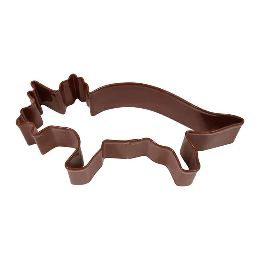 R&amp;M Triceratops Cookie Cutter 6" -Brown