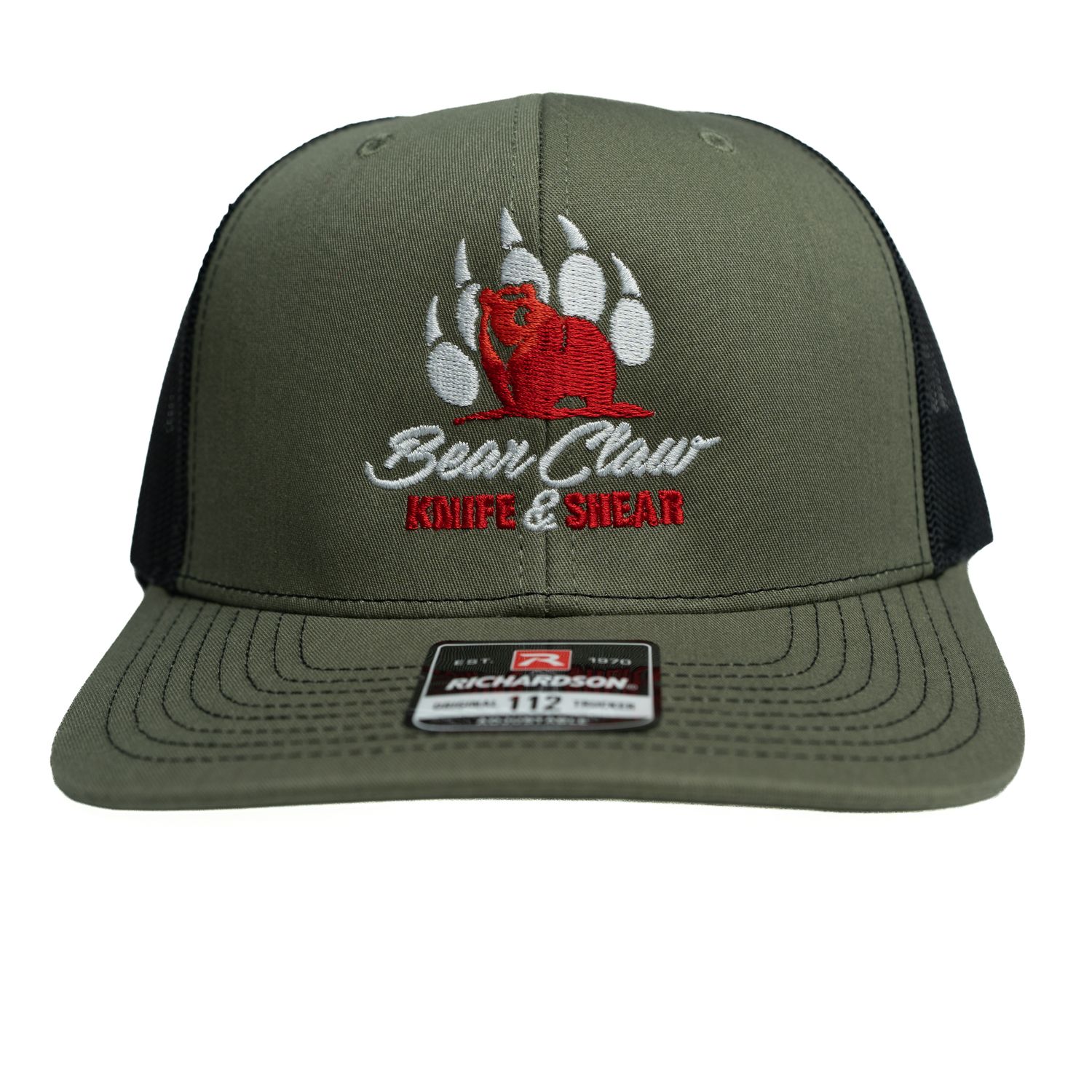 Century Graphics Bear Claw Hat, Olive and Black