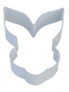 R&amp;M Bunny Face Cookie Cutter 3.5", White