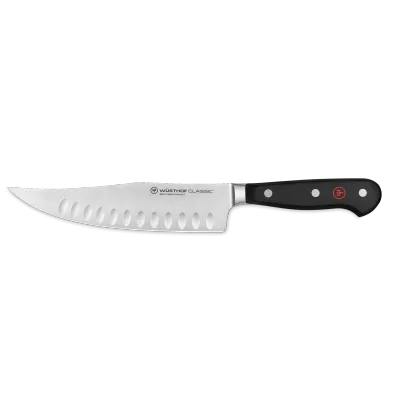 Wusthof Classic 7" Craftsman Hollow Edge, Black Handle