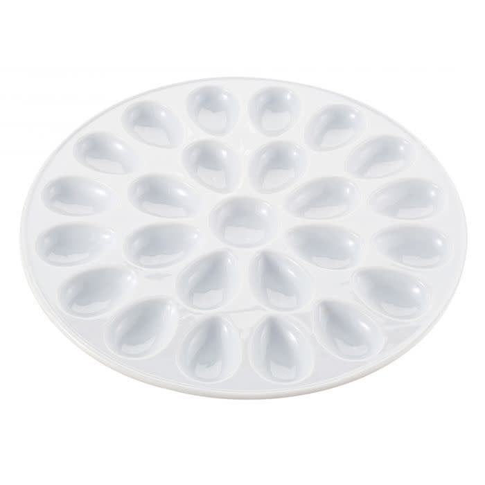 HIC Kitchen Porcelain Deviled Egg Dish 24 Slot