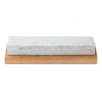 Preyda, Wood Block Mounted Soft Arkansas Stone 8"x2"x1/2"