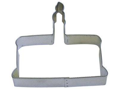 R&amp;M Cake n Candle Cookie Cutter 4"