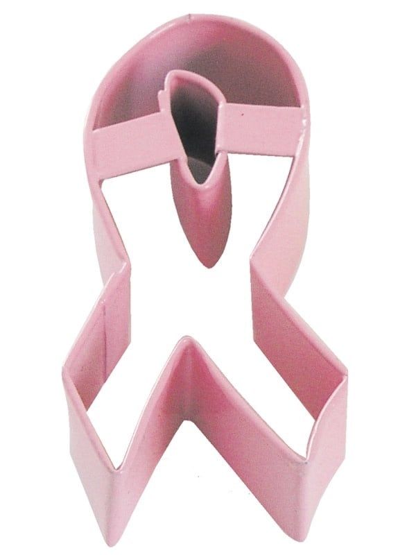 R&amp;M Pink Ribbon Cookie Cutter 3.75"