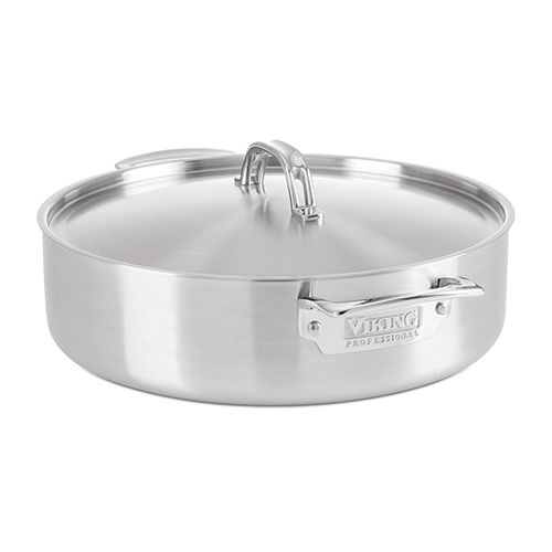 Viking Professional 5-Ply Stainless Steel 6.4-Quart Casserole Pan- Satin Finish