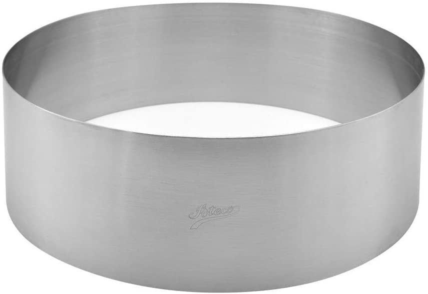 Ateco 9.5" Round Stainless Steel Cake Ring Dessert Mold