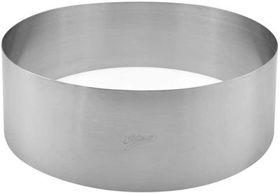 Ateco 9.5" Round Stainless Steel Cake Ring Dessert Mold