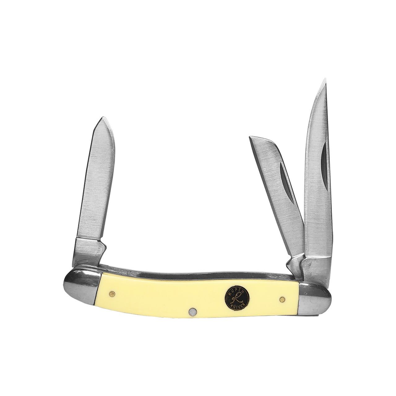 ABKT Roper Pecos Medium Stockman 1065 Carbon Steel, Delrin Handle
