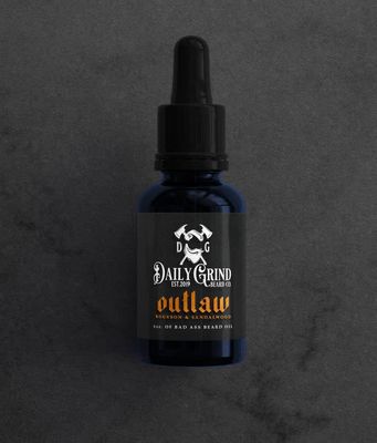 Daily Grind Beard Oil Outlaw Bourbon and Sandalwood