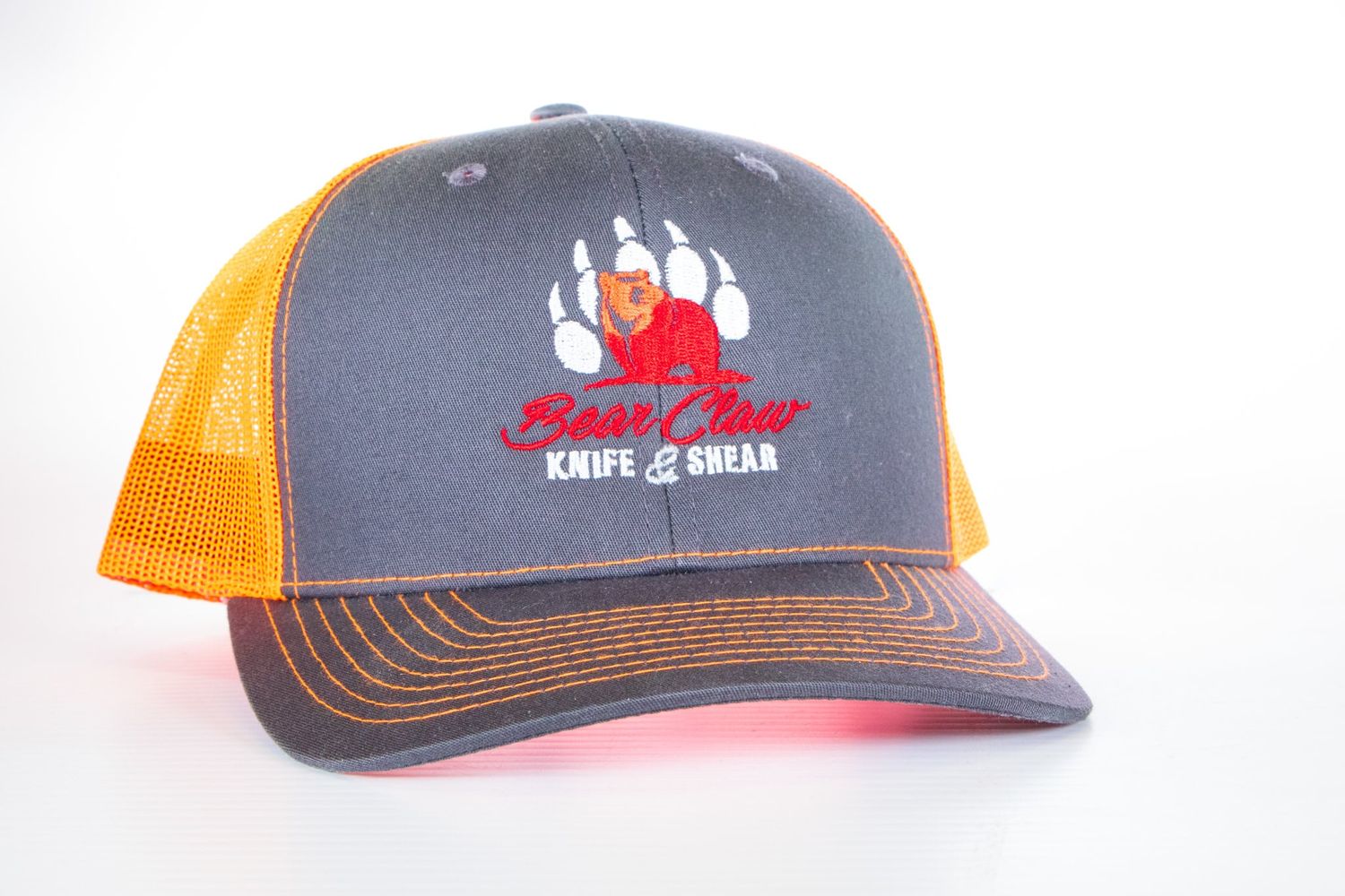 Century Graphics Bear Claw Hat, Gray &amp; Orange