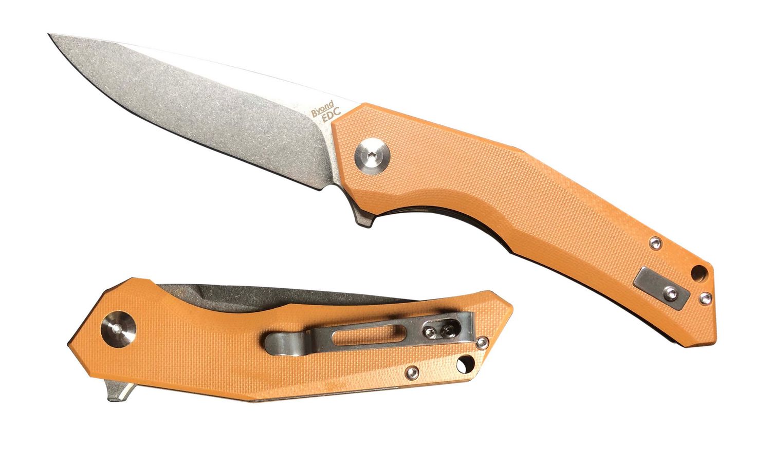 B'yond EDC Arch Flipper Brown G10, D2 Steel