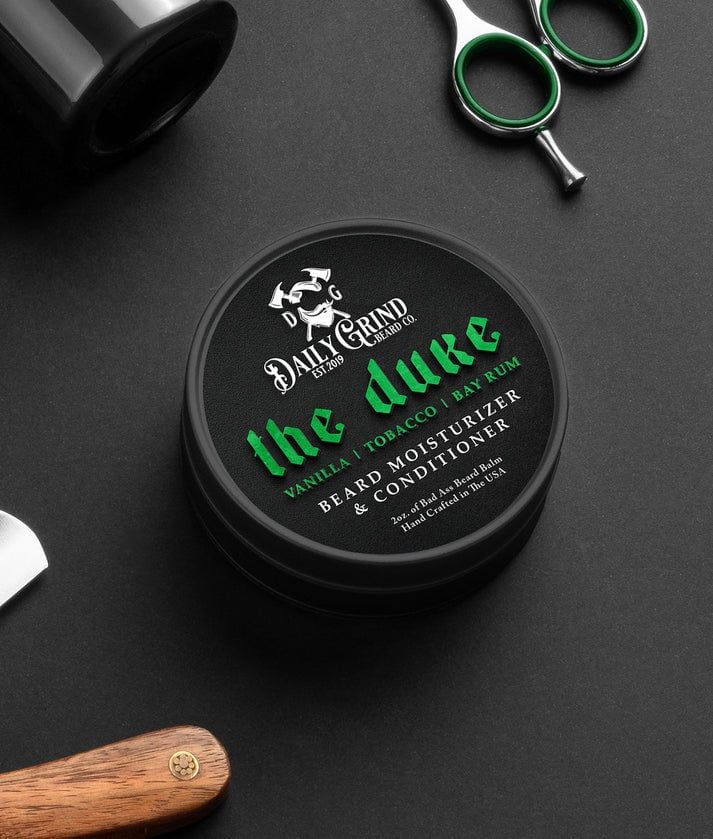 Daily Grind Beard Balm The Duke Bay Rum, Vanilla, and Tobacco