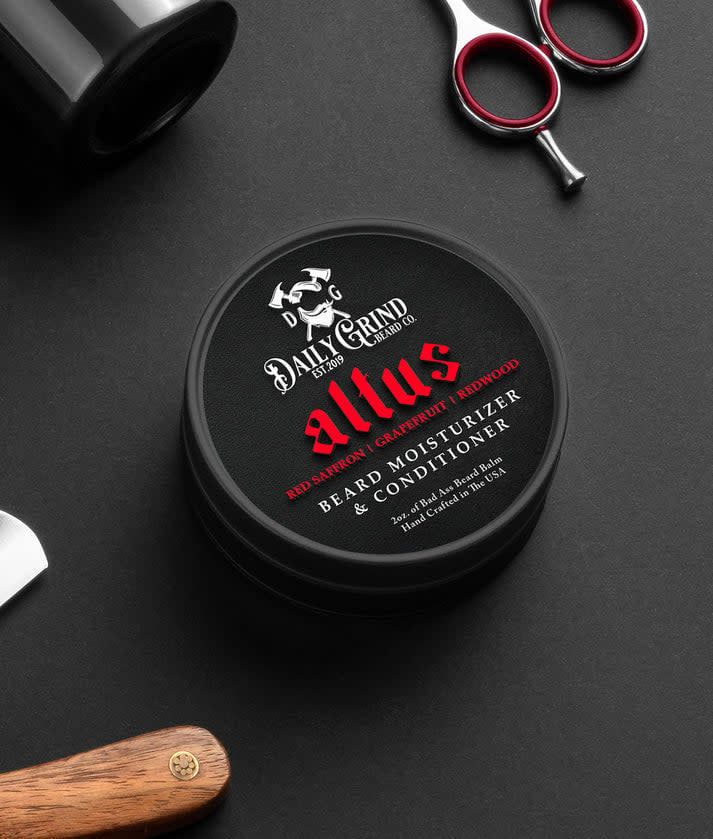 Daily Grind Beard Balm Altus Red Saffron, Red Grapefruit, and Redwood