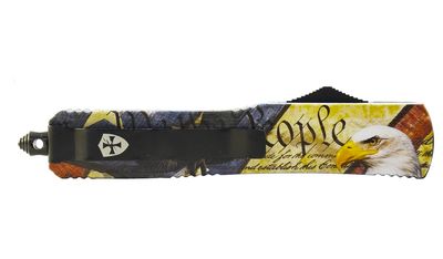Templar Slim OTF Eagle, Black 440C Drop Point