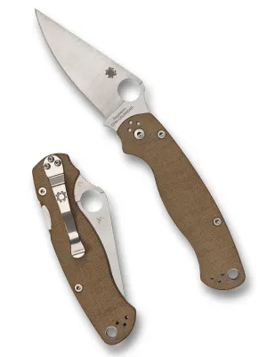 Spyderco, Para Military 2 Brown Micarta, CPM CRU-WEAR
