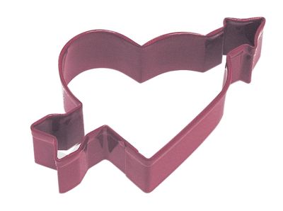 R&amp;M Heart &amp; Arrow Cookie Cutter 4" Red