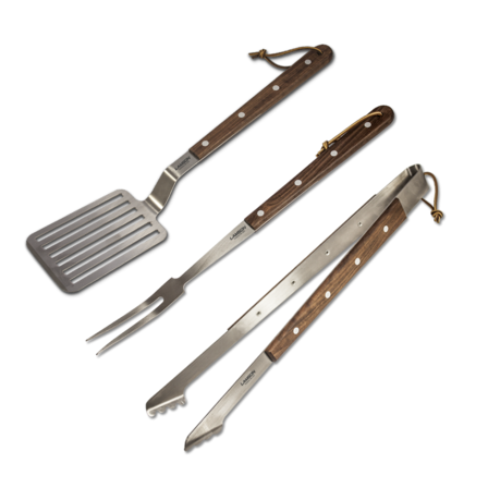 Lamson, Premier 20″ Walnut 3-Piece BBQ Set