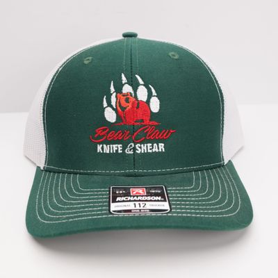 Century Graphics Bear Claw Logo Trucker Cap Dark Green &amp; White