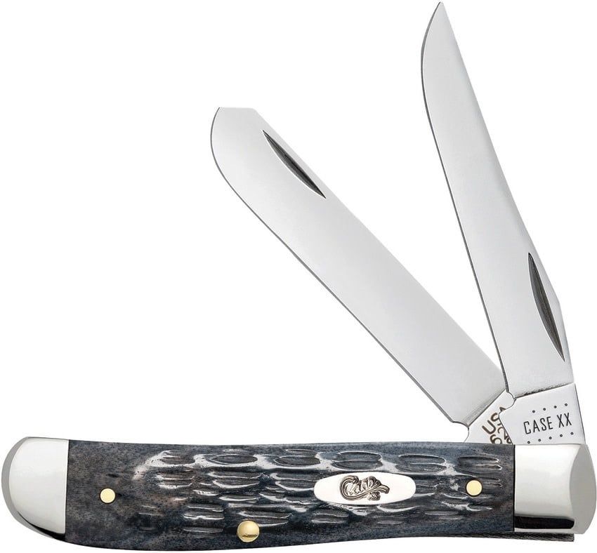 Case Cutlery Mini Trapper Crandall Jig Gray Bone, Carbon Steel