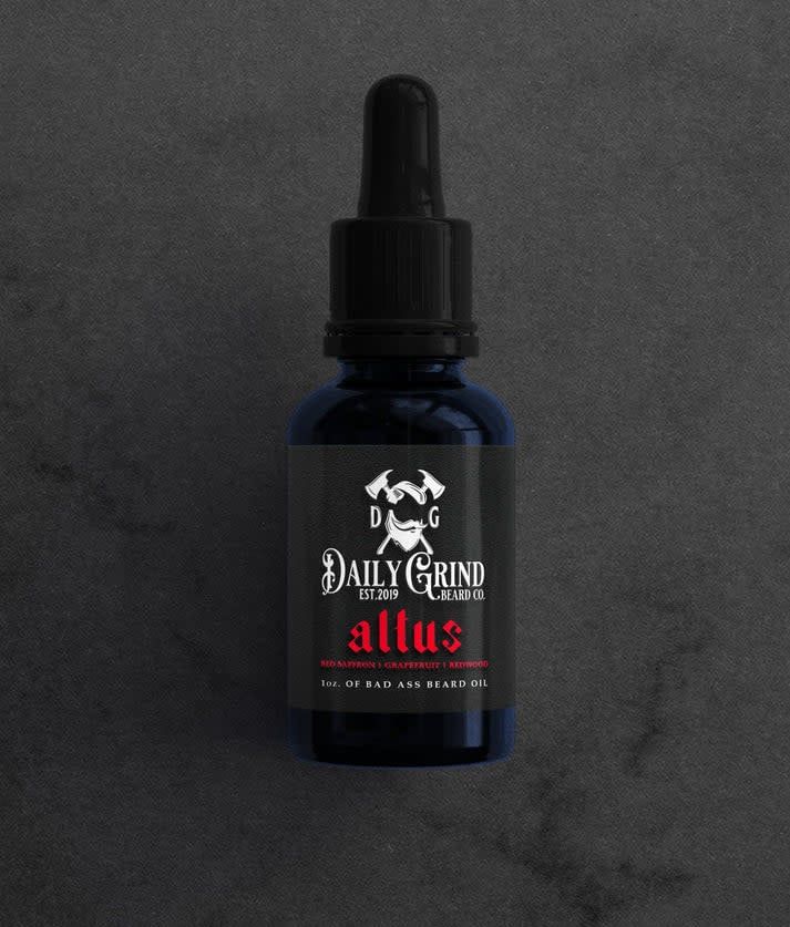 Daily Grind Beard Oil Altus Red Saffron, Red Grapefruit, and Redwood