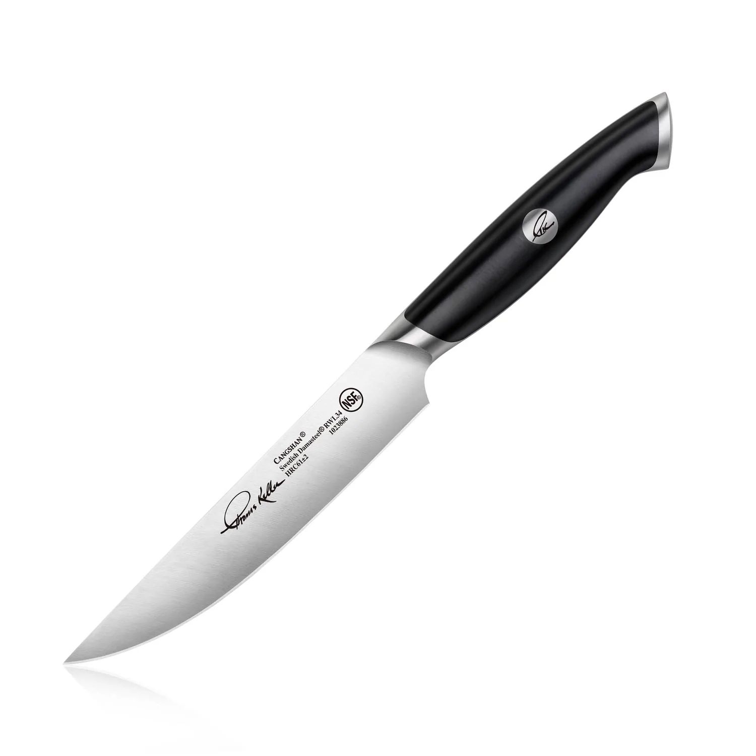 Cangshan Thomas Keller 5" Fine Edge Steak Knife Black, Walnut Box