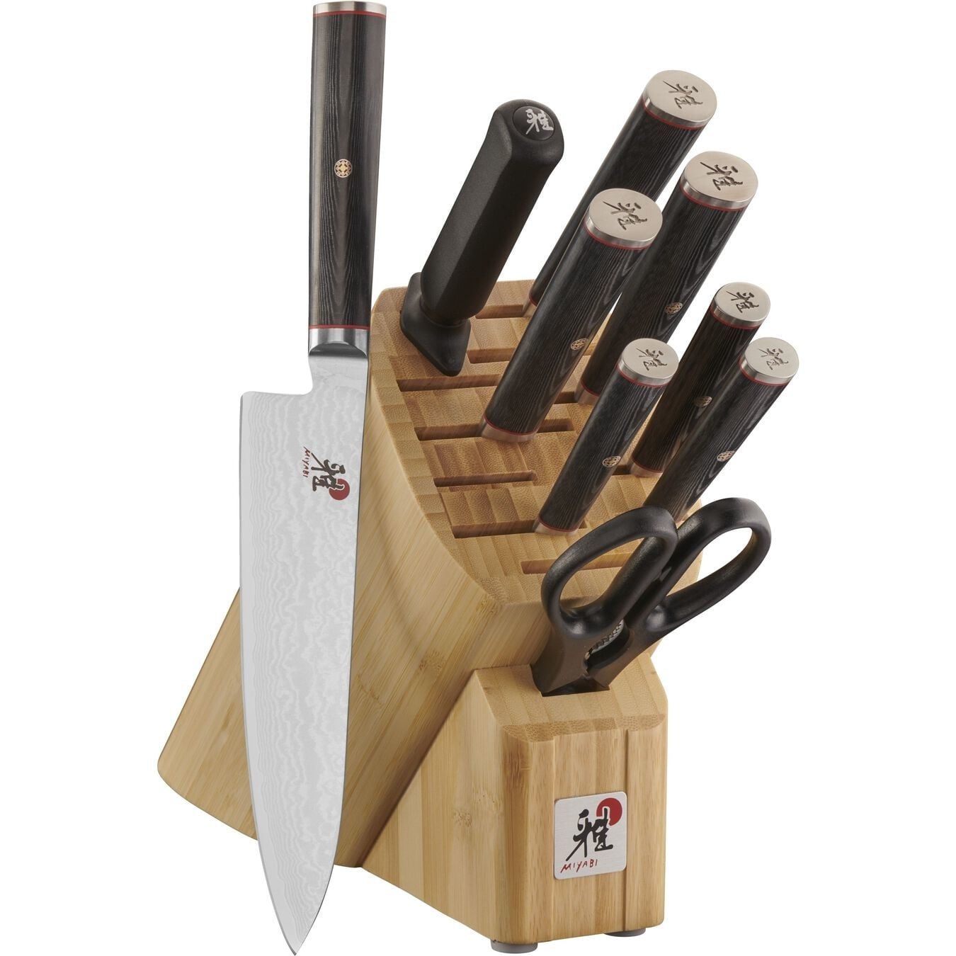 MIYABI, Kaizen, 10PC Block Set, Damascus