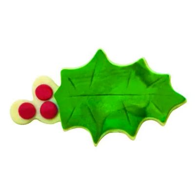 R&amp;M Holly Leaf Cookie Cutter, 3.25", Green