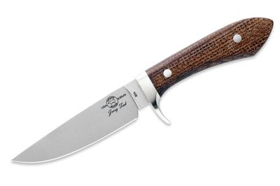 White River Sendero Classic Natural Burlap Micarta, CPM S35VN