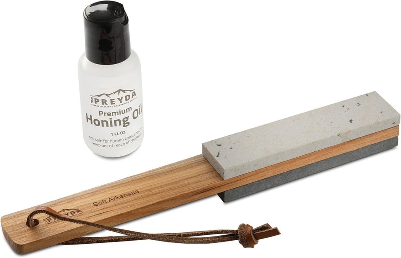 RH Preyda Double Sided Arkansas Paddle Stone and Honing Oil