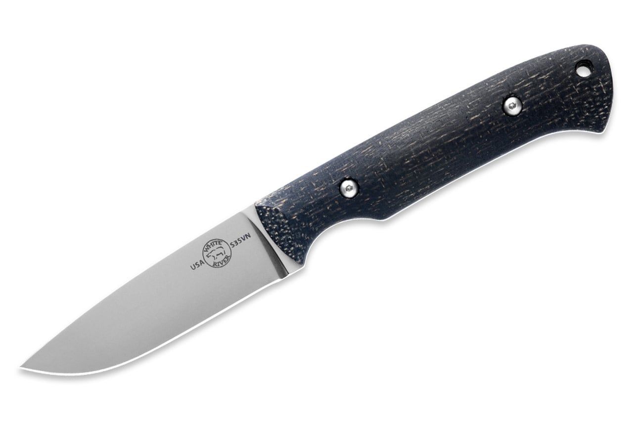White River Knife &amp; Tool Hunter, Black Burlap Micarta, CPM S35VN