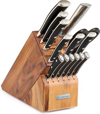 Wusthof Classic Ikon 15pc Block Set, Acacia