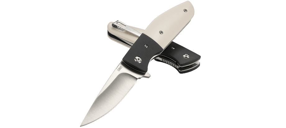 CRKT Curfew Assisted, White Micarta, 8Cr13MoV