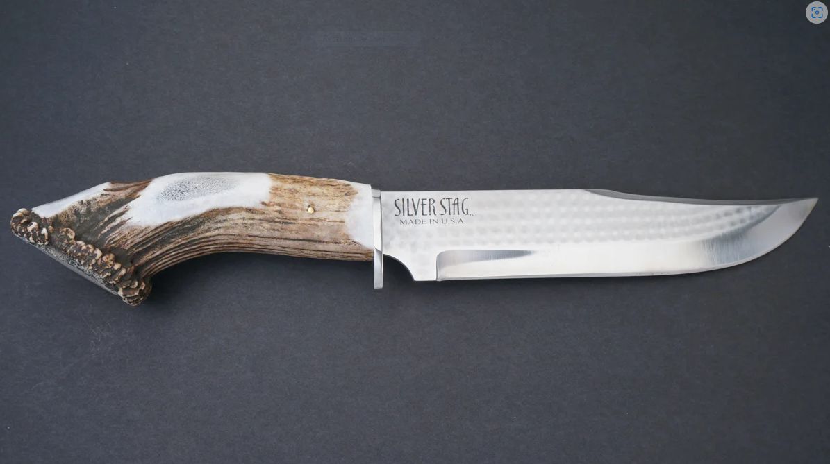 Silver Stag Big Bowie Crown Handle